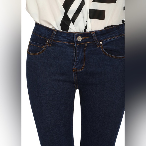 Lulu & Sky Dark Blue Skinny Jeans - Picture 5 of 7